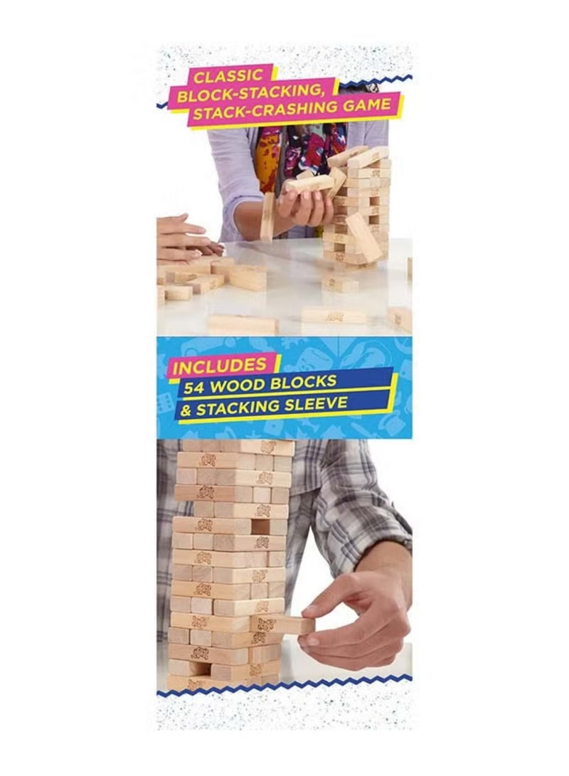 HASBRO - GAMING Classic Jenga Game - 54 Pcs Genuine Hardwood Blocks, Jenga Stacking Tower Party Game For Family And Kids Ages 6+, Fun Birthday Gift & Gift For All Occasions, 8.1x8.1x28cm 1 or More Players Players - Image 4