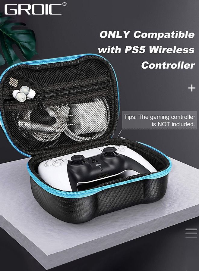 GROIC Gaming Controller Case Compatible with PS5 DualSense Controller, Anti-Slip Silicone Skin Protective Cover Case with 4 Thumb Grip Caps, PS5 Controller Travel Cases Protective Cover Storage Carrying Bag  - Image 2