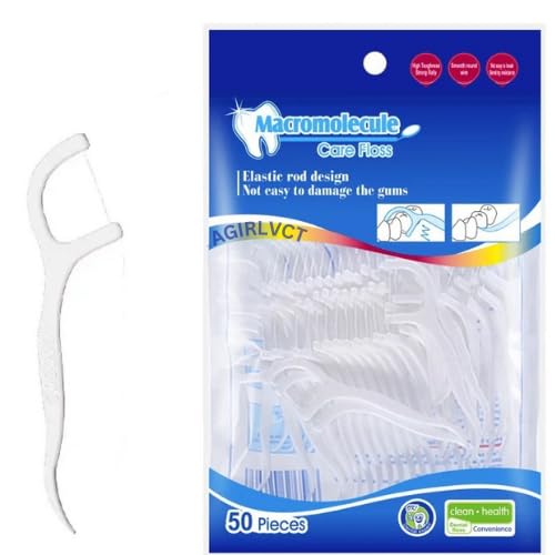 Agirlvct 3 in 1 Tooth Cleaning Dental Floss Toothpick Flos Set for Clean Teeth Fresh Breath and Healthy Gums Supar - 50 Piece - Image 1