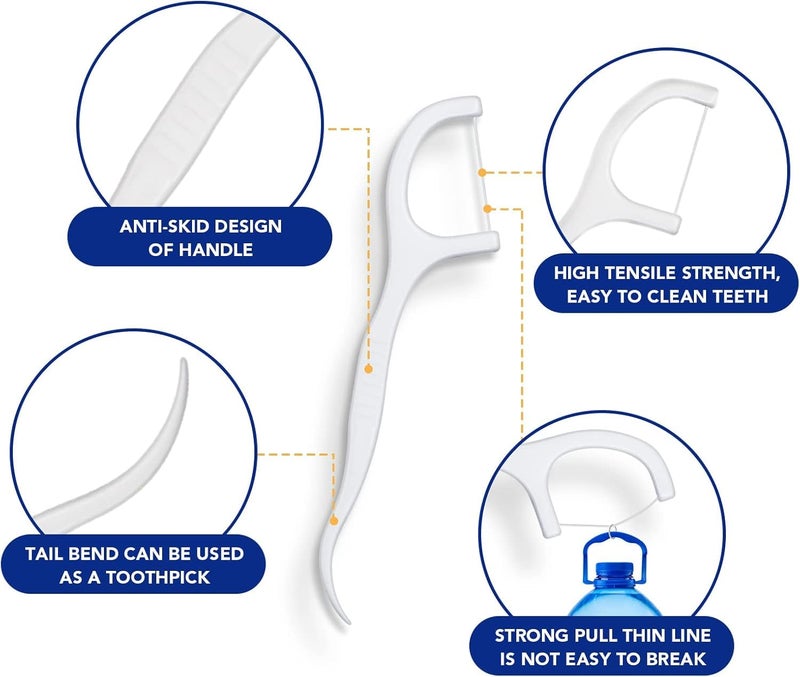 Agirlvct 3 in 1 Tooth Cleaning Dental Floss Toothpick Flos Set for Clean Teeth Fresh Breath and Healthy Gums Supar - 50 Piece - Image 5