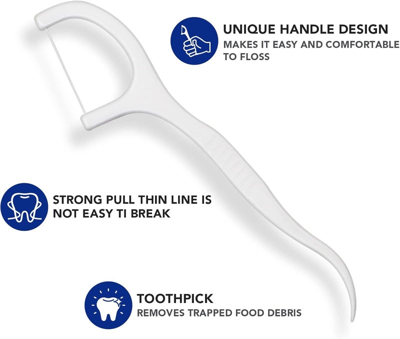 Agirlvct 3 in 1 Tooth Cleaning Dental Floss Toothpick Flos Set for Clean Teeth Fresh Breath and Healthy Gums Supar - 50 Piece - Image 3
