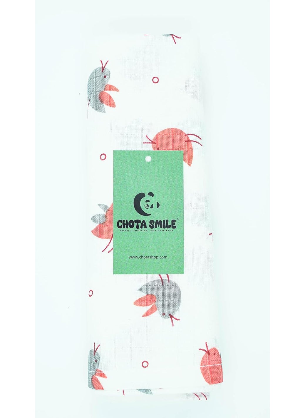 CHOTA SMILE CHOTA SMILE Muslin Baby Swaddle Wrap for New Born Soft and Cozy Baby Wrapper for New Born Perfect Swaddle for New Born Baby Bird Pack of 1  - Image 1