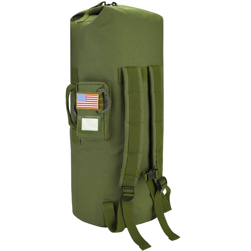 DEYACE Sea Bag, 110L Extra Large Military Duffle Bag with Name Tag Pocket Backpack Straps, Heavy Duty Army Duffle Bag for Camp or Laundry Bag - Image 1