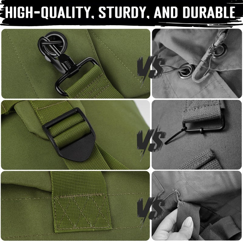 DEYACE Sea Bag, 110L Extra Large Military Duffle Bag with Name Tag Pocket Backpack Straps, Heavy Duty Army Duffle Bag for Camp or Laundry Bag - Image 4