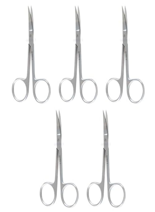Gromed Nose Hair and Eyebrows Hair Cutting Curved Scissor | Precision for Manicure, Curved Blade| Scissor for Beard, Mustache| for Facial Hair Cutting, Silver SS (2) - Image 2