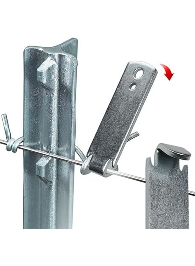 6 قطع أداة ملتوية لأسلاك السياج الفولاذية الثقيلة لمشابك عمود T بفتحات 5 مم و 7 مم - Image 4