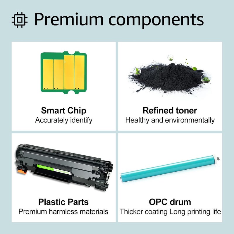 Greencycle Compatible Toner Cartridge Replacement for Canon 126 CRG-126 CRG126 3483B001 for use in ImageClass LBP6200d and LBP6230dw LBP-6230dn LBP-6230 Wireless Laser Printers (Black,2 PK) - Image 4