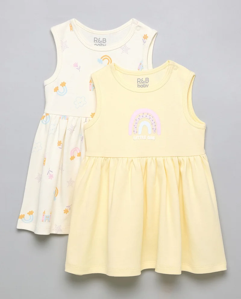 R&B 2 Pack Printed Sleeveless Dresses