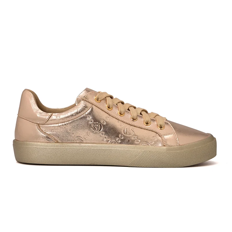 Golden Metallic Gold Sneakers