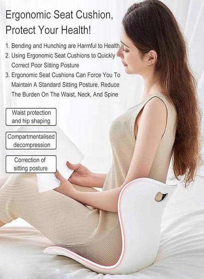 kesig® 1 Sitting Posture Correction Chair for car,Posture Correction Chair Ergonomic Lower Back Support for Floor Seat Rose Red | Sitting Corrector - Image 3