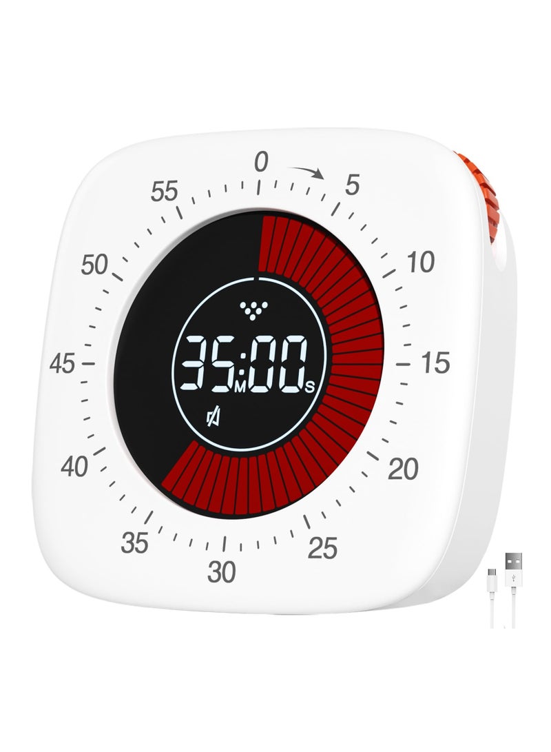 SYOSI Kids Classroom Timers, Kitchen Timer, Cooking Time Management, for Teaching, Meeting, Cooking, Working - Timer for Kids with Magnetic Backing, Foldable Legs, Hanging Hole - Image 1