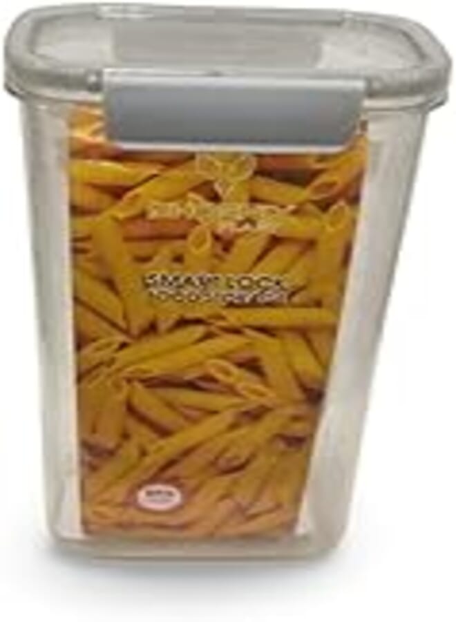 Acrylic Fridge Container With Airtight Lid With Silicone Sides, 1700 Ml, Bpa Free, Clear With Grey Frame Le-Marche_896 