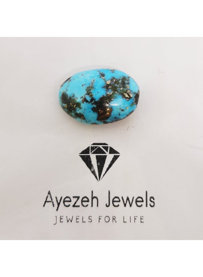 Ayezeh Jewels Original Iranian Turquoise (Feroza) | Natural Persian Sky Blue Turquoise Loose Gemstone for Ring Pendant | December Birthstone | Ayezeh Jewels - Image 2