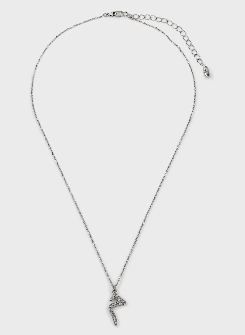 Khizana Cz Arabic Initial "M" Necklace