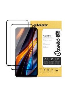 Tempered Glass Screen Protector for Xiaomi Poco X4 GT - 2 Per Pack Shock Proof Bubble Free Scratch Resistant Full Screen Coverage - Black