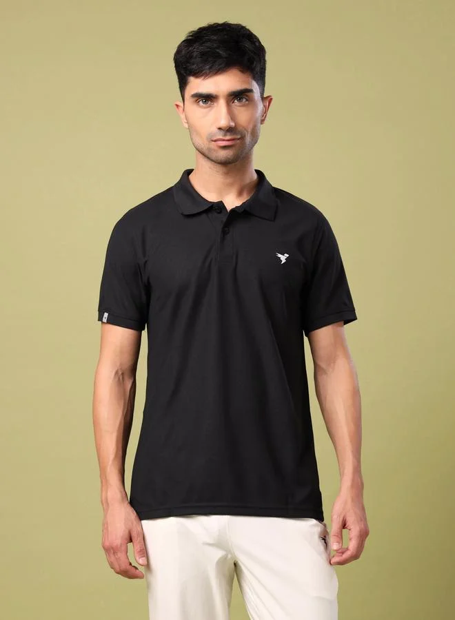 Technosport Technosport Plus Size Solid Slim Fit Polo T-Shirt