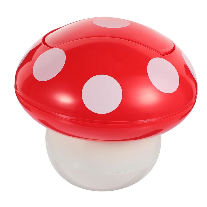 Cute Mushroom Shaped Trash Can with Lid Decorative Garbage Container for Desk Cartoon Waste Paper Bin Mushroom Wastebasket for Home Office - Image 1