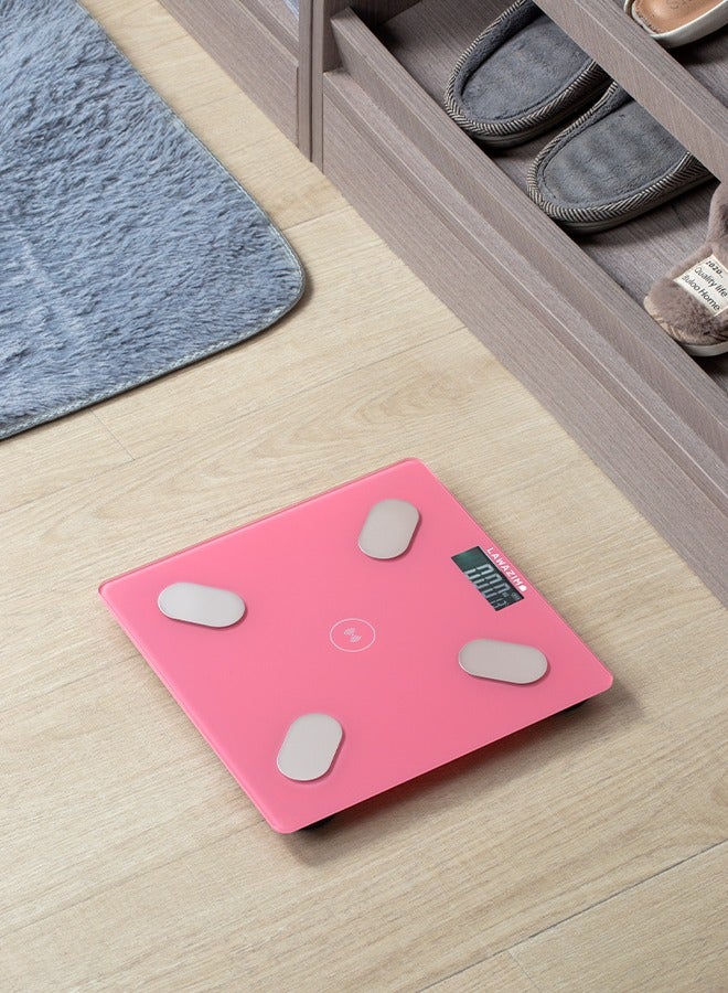 LAWAZIM Digital Body Scale Bluetooth-White- Tempered Glass Platform High Accuracy Smart Body Scale with Long-Lasting Battery Life -Ideal for Health Tracking, Fitness Monitoring, and Weight Management  - Image 5