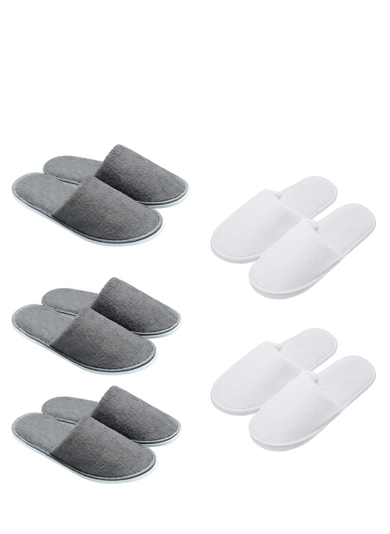 LYNLYN Disposable Slippers, 5 Pairs Home Slippers for Family Spa Guests Hotels Office- Mixed Multi-Color Slippers Home Party, Housewarming for Spa/Party/Guest,/Hotel/Travel  - Image 1