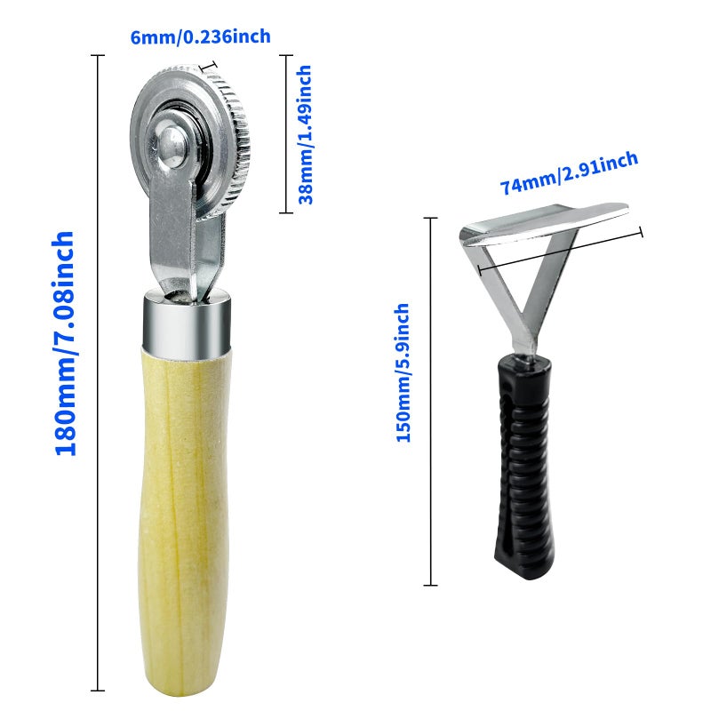 BDYAQGC 53Pcs Tire Patch Kit Heavy Duty, Tire Repair Tools 42 mm Tungsten Steel Buffing Wheel with 32/42/58mm Tire Patches, Inner Liner Scraper, Tire Patch Roller for Car Motorcycle Bike tractors Grinding - Image 3