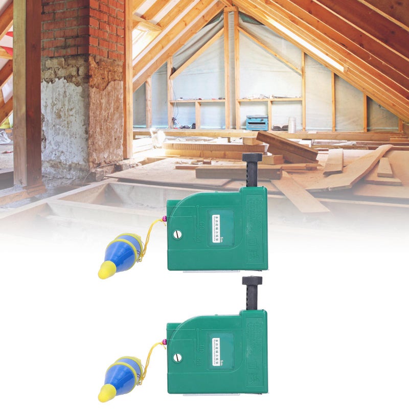 2Pcs Magnetic Wire Hammer Green Line Drop Alloy Steel Vertical Measuring Tools 5 Meters - Image 4