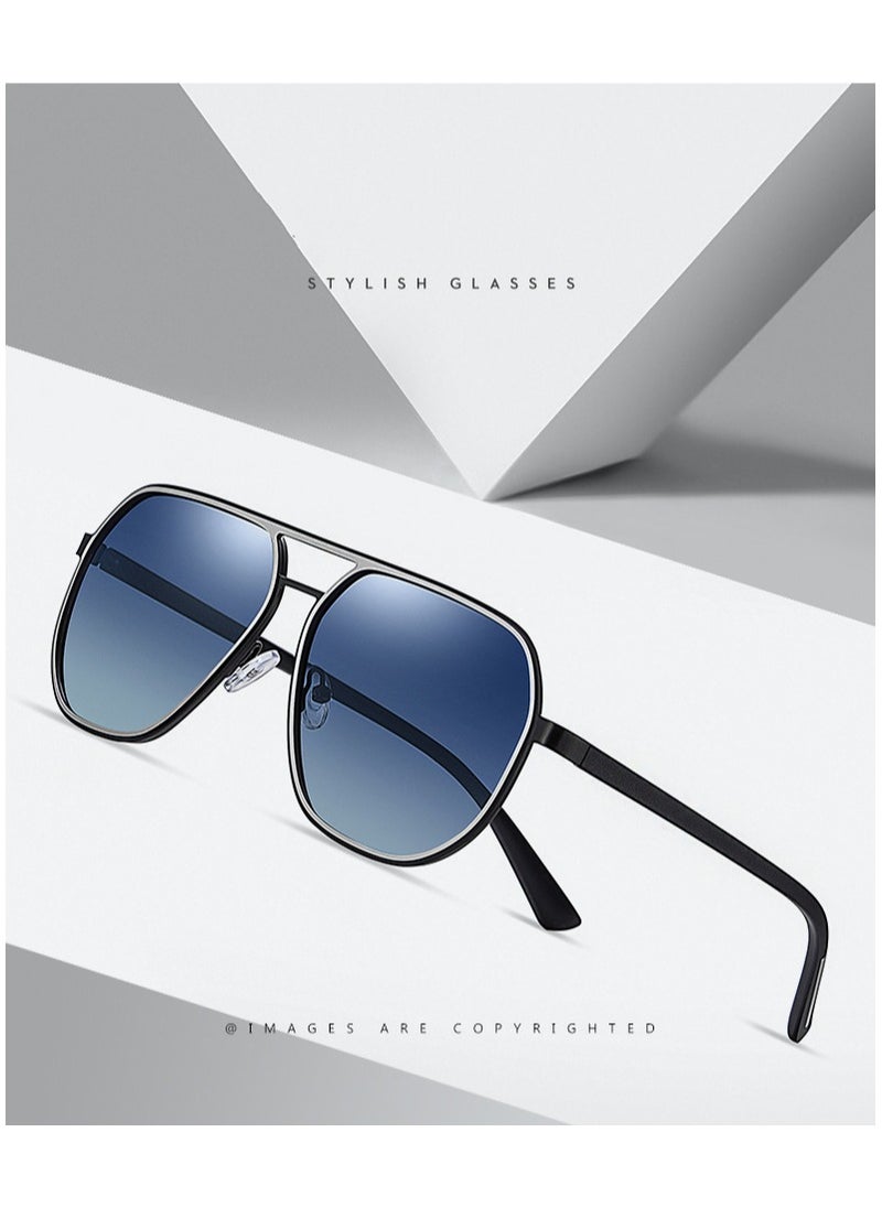 Seventy Five - Men's Polarized Oversize Full Rim Aviator Sunglasses SS1218 - Image 1