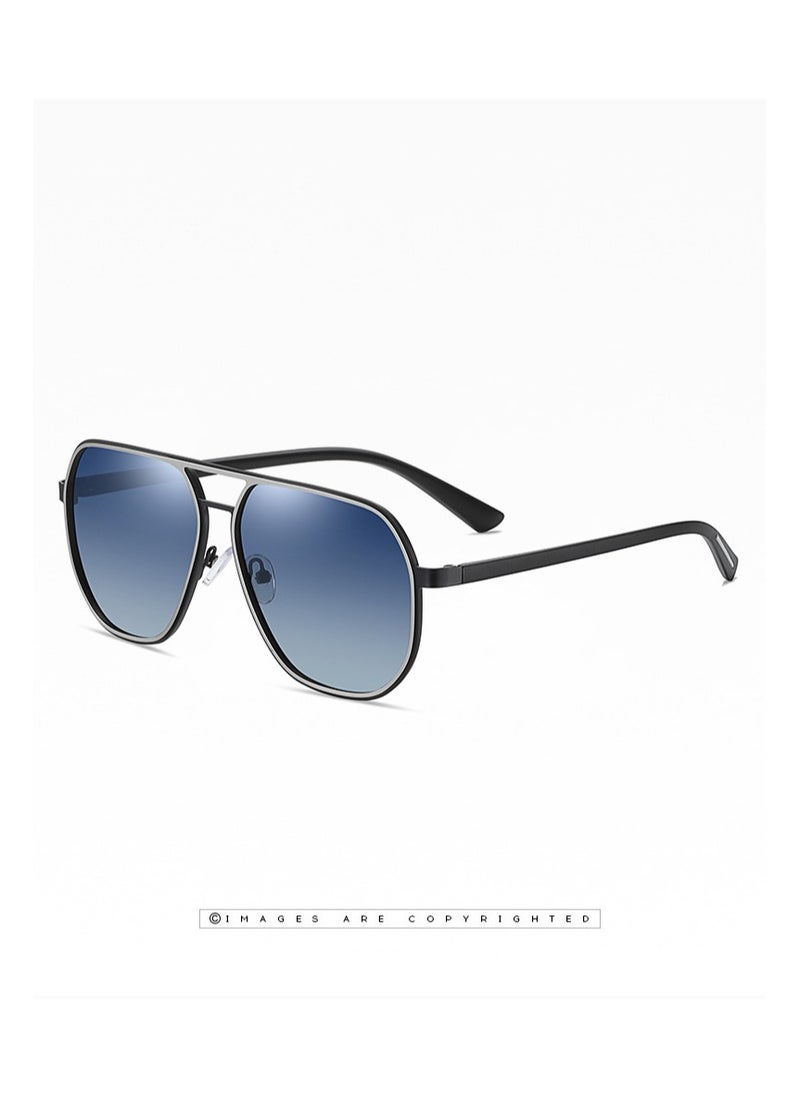Seventy Five - Men's Polarized Oversize Full Rim Aviator Sunglasses SS1218 - Image 1