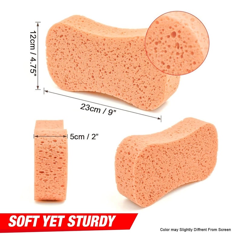 Wavex Super Absorbent Car Wash Sponges | Sponge for Car and Bike Washing | Multipurpose Cleaning Sponge for Kitchen, Bathroom, Home Cleaning, Walls, Windows and Other Surfaces (Pack of 2) - Image 4