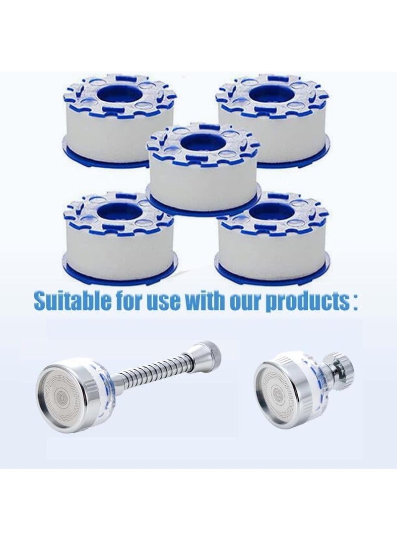 RATSAW - 5Pcs Sink Filter Filter Elements Bathroom Water Filtration Cartridge PP Cotton Filtration for Kitchen Tap Filter Removable Sink Faucet Filter Cartridge Element Sink filter not included - Image 1