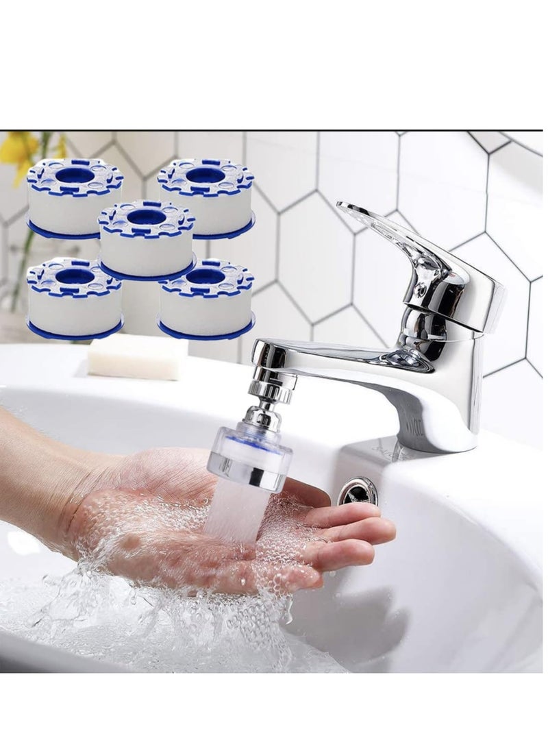 RATSAW - 5Pcs Sink Filter Filter Elements Bathroom Water Filtration Cartridge PP Cotton Filtration for Kitchen Tap Filter Removable Sink Faucet Filter Cartridge Element Sink filter not included - Image 1