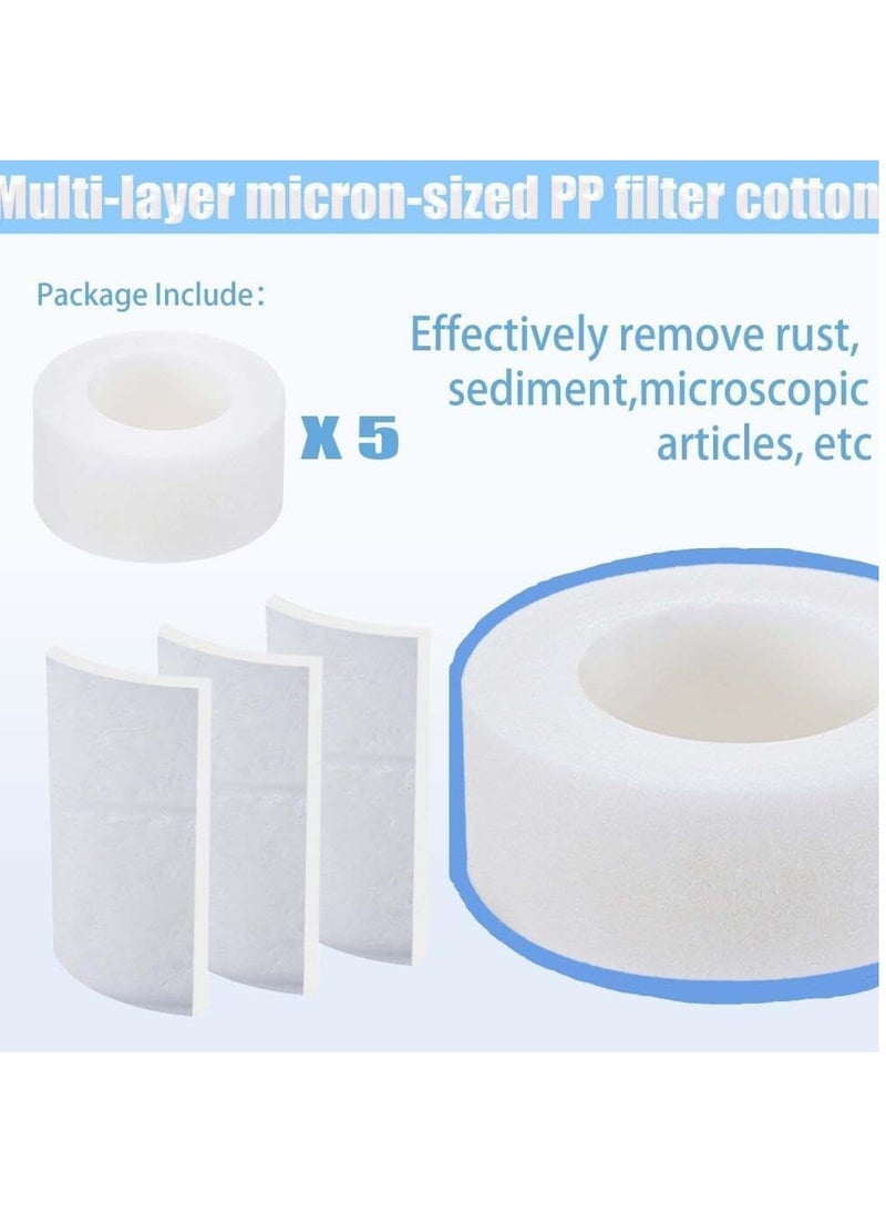 RATSAW - 5Pcs Sink Filter Filter Elements Bathroom Water Filtration Cartridge PP Cotton Filtration for Kitchen Tap Filter Removable Sink Faucet Filter Cartridge Element Sink filter not included - Image 1