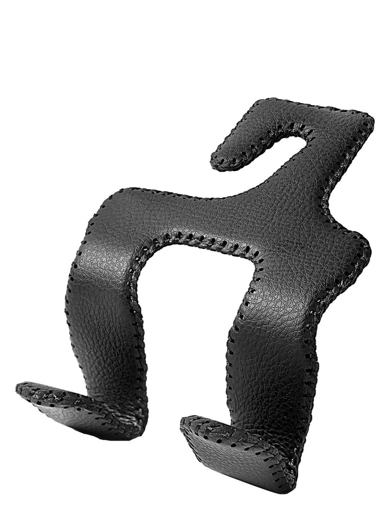 SYOSI Car Headrest Hooks Upgraded 2 in 1 Metal Hanger Covered with Leather for Back Seat Storage Organizer for Hanging Purse Bags Umbrellas and Other Car Interior Groceries - Image 1