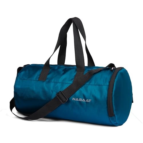 NABAAT EliteFit Classic Gym Bag for Men & Women Sports Bag/Kit Bag with Separate Shoe Compartment (Blue, GMB-BLU-9) - Image 1