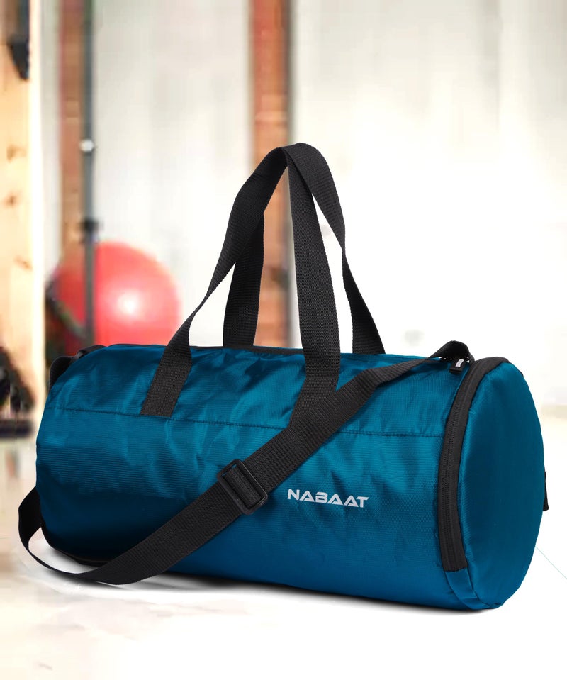 NABAAT EliteFit Classic Gym Bag for Men & Women Sports Bag/Kit Bag with Separate Shoe Compartment (Blue, GMB-BLU-9) - Image 5