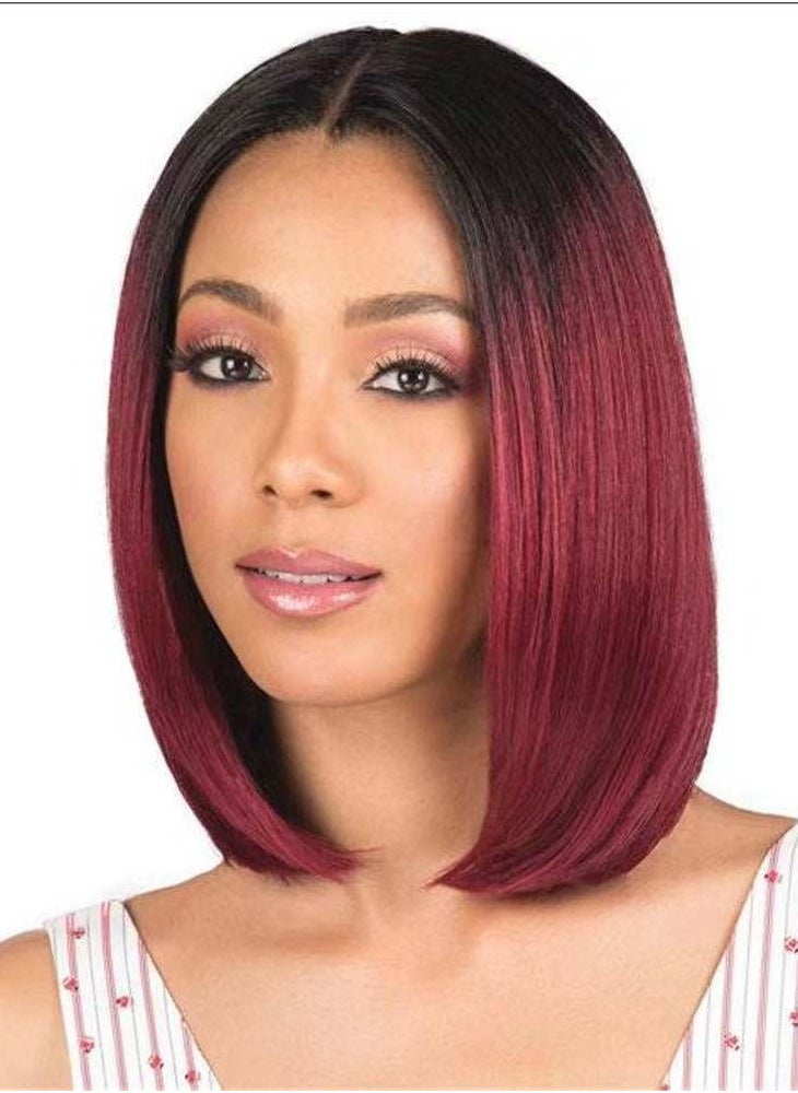 Estelle Short Bob Wig Human Hair 13x4 Frontal Lace Wig for Black Women Glueless Wigs Human Hair Pre Plucked Color No 10  - Image 1