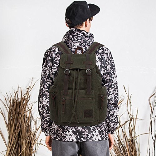 KAUKKO حقيبة ظهر كوكو الكلاسيكية المصنوعة من القماش والجلد - Image 2