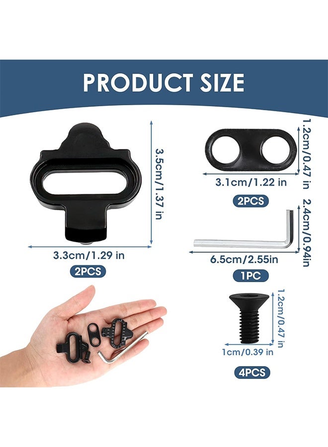 GIFT 2 Pcs SPD-Sl Bike Cleats for Cycling Shoes, Cleat Set Compatible with Shimano SPD & MTB Look X-Track Pedals for Indoor Cycling Spinning & Mountain SPD Bicycle Shoes, Easy Cleat Release, Stability  - Image 2