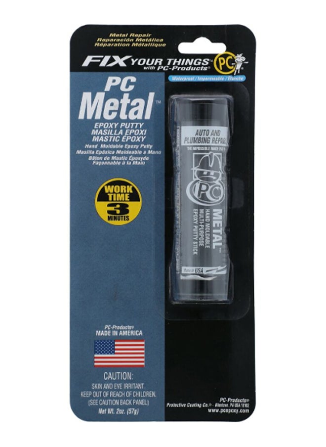 PC Products Quick Set High Adhesive Strength PC Metal Epoxy Putty Grey 2 oz 025550 