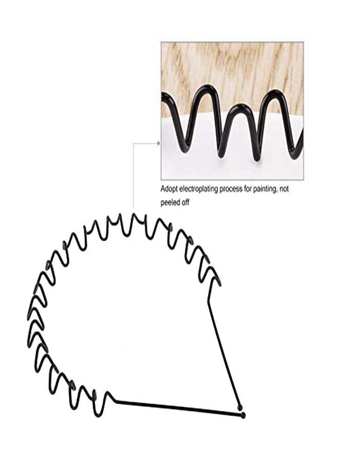Skab® Headband, Premium Hi-Quality Black Metal Zig Zag Wave Hair Band For Girls, Boys, Men And Women - Unisex - Image 4