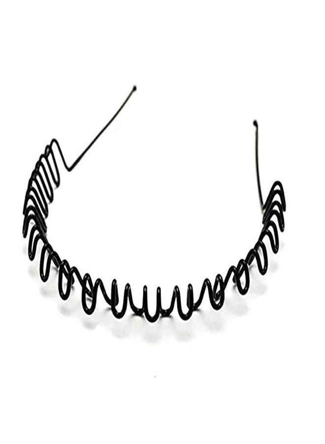 Skab® Headband, Premium Hi-Quality Black Metal Zig Zag Wave Hair Band For Girls, Boys, Men And Women - Unisex - Image 3