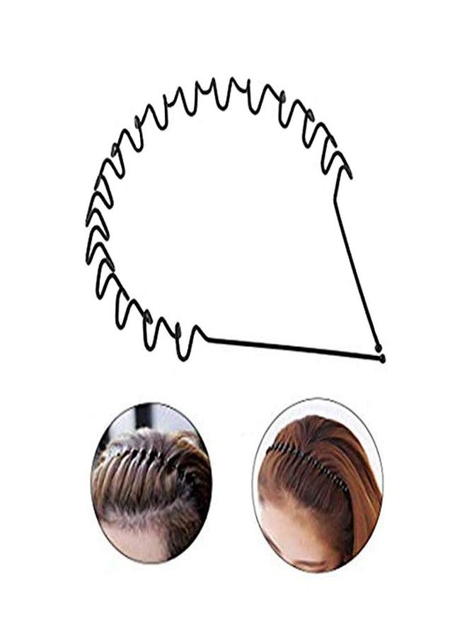 Skab® Headband, Premium Hi-Quality Black Metal Zig Zag Wave Hair Band For Girls, Boys, Men And Women - Unisex - Image 5