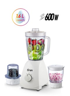 Mr.Light 3-IN-1 Blender| 600W Powerful Copper Motor with Stainless Steel Blades | 2 Speed and Pulse Function with 1.6L Blending Jar|2 Year Warranty