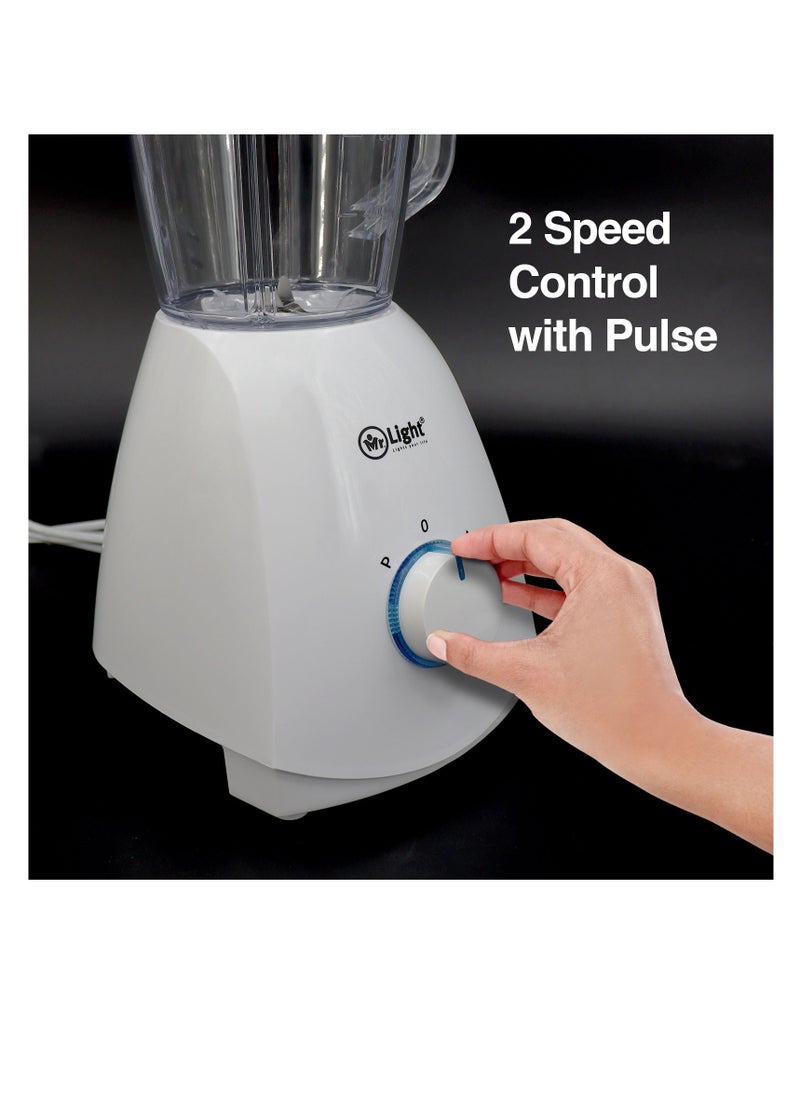 Mr. Light - Mr.Light 3-IN-1 Blender| 600W Powerful Copper Motor with Stainless Steel Blades | 2 Speed and Pulse Function with 1.6L Blending Jar|2 Year Warranty - Image 1