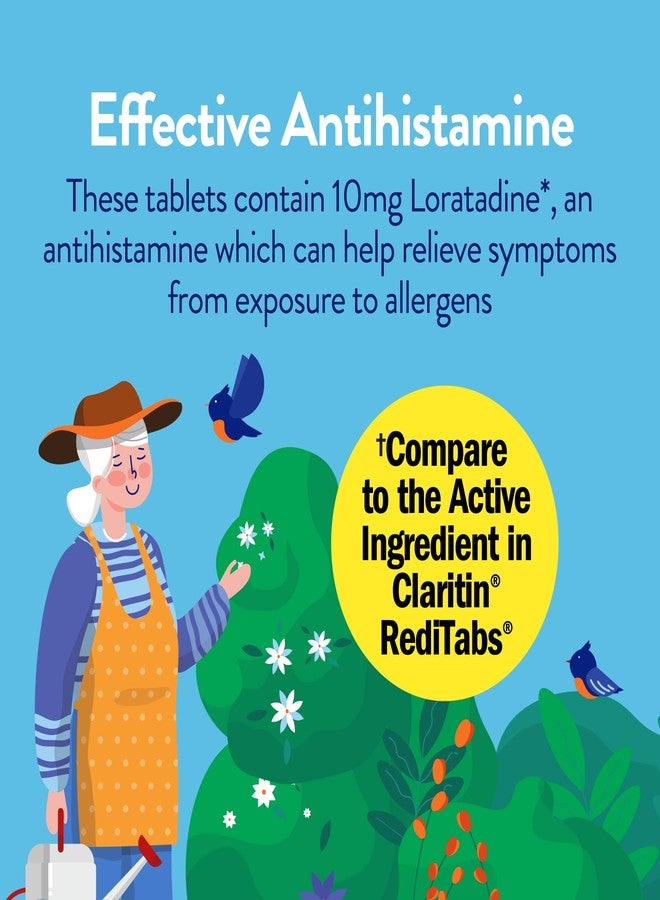 Healthy Living Non-Drowsy 24-Hour Allergy Relief Antihistamine Loratadine Orally Disintegrating Tablets 10mg ODT, Melts in Your Mouth, for Ages 6 and Up, 60 Count - Image 4