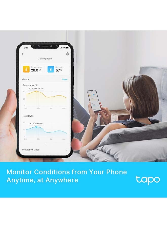 TP-LINK Tapo T315 Smart Temperature And Humidity Monitor White - Image 4