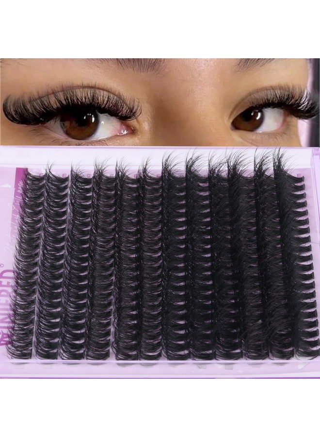 Winifred Cluster Eyelash Extensions Fluffy Wispy Lash Clusters Thick Volume Individual Lashes 50D Lash Extension D Curl Eyelash Clusters 16Mm Diy Faux Mink Eyelash Extension (240Pcs) - Image 3