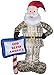 Gemmy Airblown Inflatables 89127X Military Santa with God Bless America Sign - Image 3