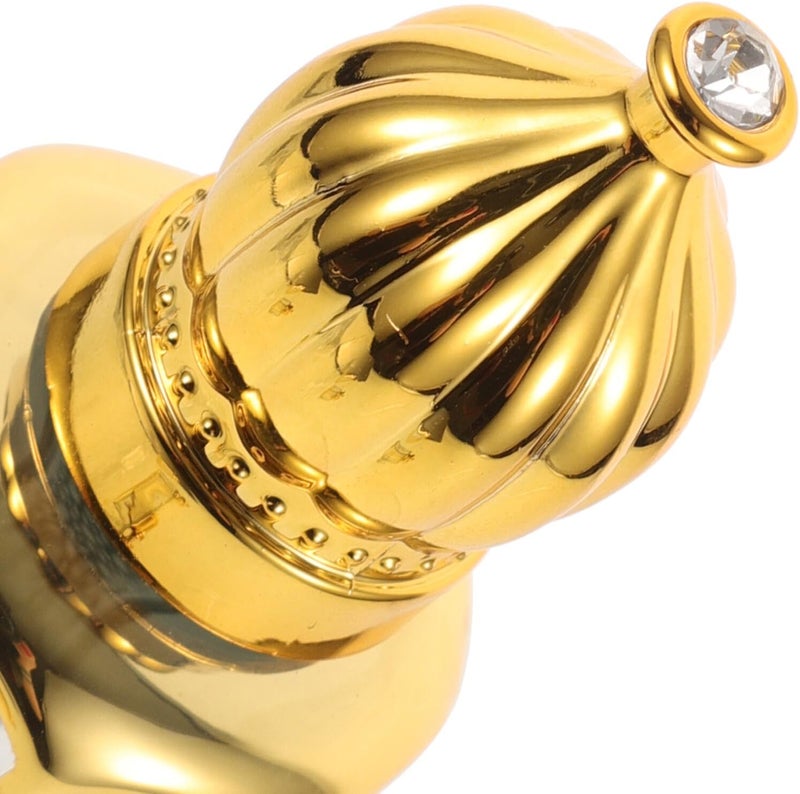 هومويويو، 4 قطع، زجاجات عطر بحجم 12 مل، عبارة عن زجاجات دوارة محمولة للزيوت العطرية مزودة بغطاء ذهبي، مناسبة للاستخدام في العلاج بالعطور والتدليك أثناء السفر. - Image 2