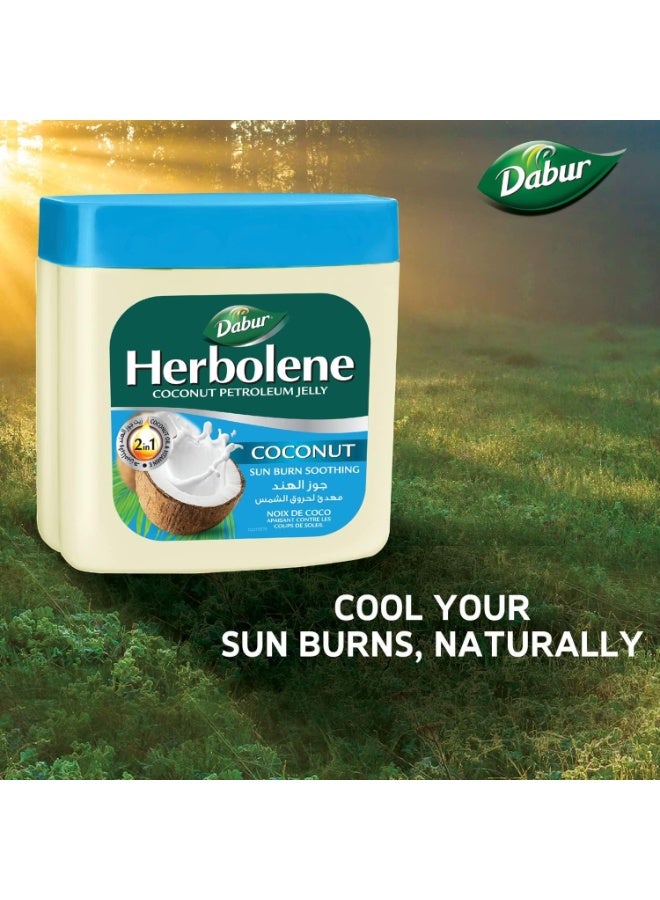 Dabur Herbolene - Coconut Petroleum Jelly, Sun Burn Soothing - 225ml - Image 2