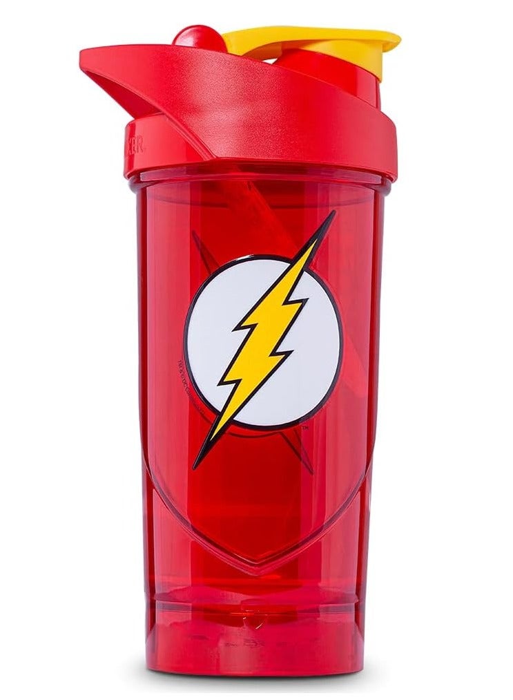 شيلدمكسر زجاجة هيرو برو فلاش الكلاسيكية للرجّ 700 مل - خالية من مادة BPA، مانعة للتسرب، مناسبة للصالة الرياضية وكوب البروتين، لون أحمر - Image 1